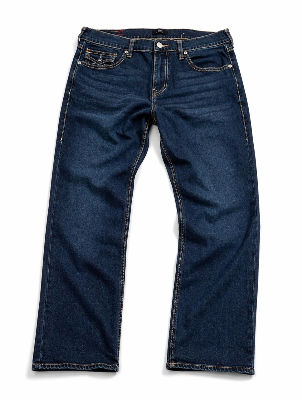 🔥 True Religion Ricky Big T Flap Jeans 36x30 Dark Wash Straight - Picture 5 of 13